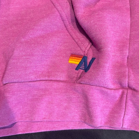 Aviator Nation Women's Pink Hoodie with wave Multicolor Stripes magenta - Picture 3 of 5